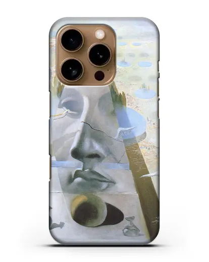 Чехол Явление лика Афродиты Книдской на фоне пейзажа (Дали Сальвадор) силиконовый для iPhone 16 Pro