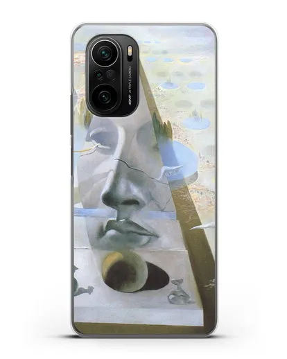 Чехол Явление лика Афродиты Книдской на фоне пейзажа (Дали Сальвадор) силиконовый для Xiaomi Poco F3