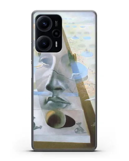 Чехол Явление лика Афродиты Книдской на фоне пейзажа (Дали Сальвадор) силиконовый для Xiaomi Poco F5