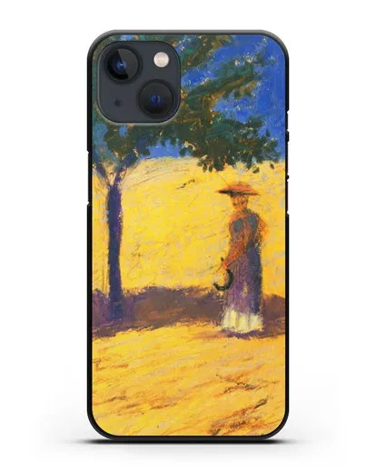 Чехол Дерево в кукурузном поле (Маке Август) силиконовый для iPhone 13