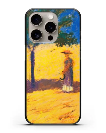 Чехол Дерево в кукурузном поле (Маке Август) силиконовый для iPhone 15 Pro