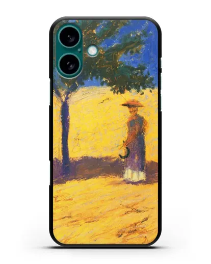 Чехол Дерево в кукурузном поле (Маке Август) силиконовый для iPhone 16 Plus