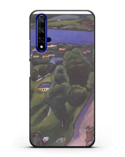 Чехол Пейзаж на Тегернзее с читающим человеком (Маке Август) силиконовый для Honor 20