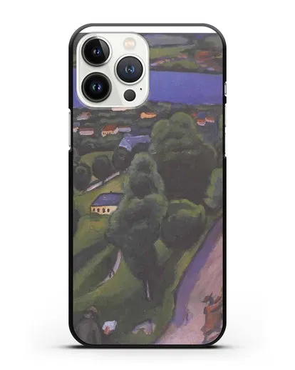 Чехол Пейзаж на Тегернзее с читающим человеком (Маке Август) силиконовый для iPhone 13 Pro Max