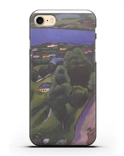 Чехол Пейзаж на Тегернзее с читающим человеком (Маке Август) силиконовый для iPhone 7