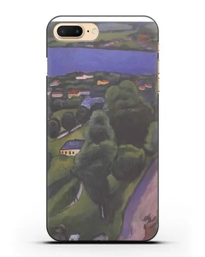 Чехол Пейзаж на Тегернзее с читающим человеком (Маке Август) силиконовый для iPhone 7 Plus