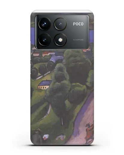 Чехол Пейзаж на Тегернзее с читающим человеком (Маке Август) силиконовый для Xiaomi Poco F6 Pro