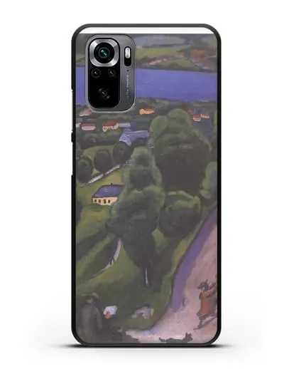 Чехол Пейзаж на Тегернзее с читающим человеком (Маке Август) силиконовый для Xiaomi Poco M5s