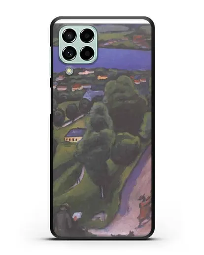 Чехол Пейзаж на Тегернзее с читающим человеком (Маке Август) силиконовый для Samsung Galaxy M53 [SM-M536]