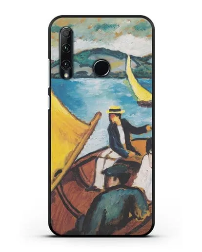 Чехол Парусная лодка на Тегернзее (Маке Август) силиконовый для Honor 20e