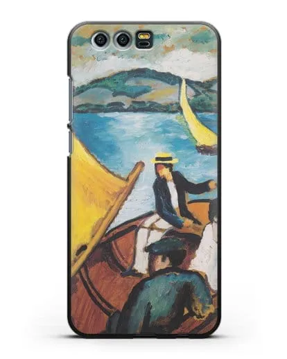 Чехол Парусная лодка на Тегернзее (Маке Август) силиконовый для Honor 9