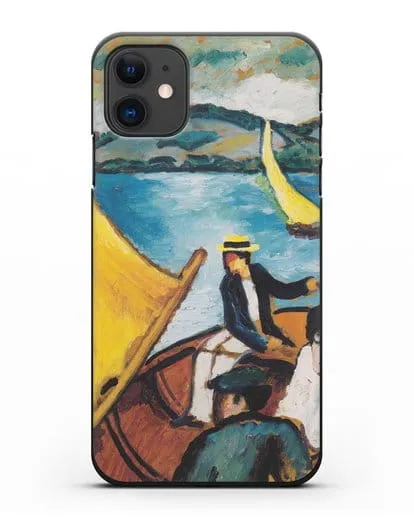 Чехол Парусная лодка на Тегернзее (Маке Август) силиконовый для iPhone 11