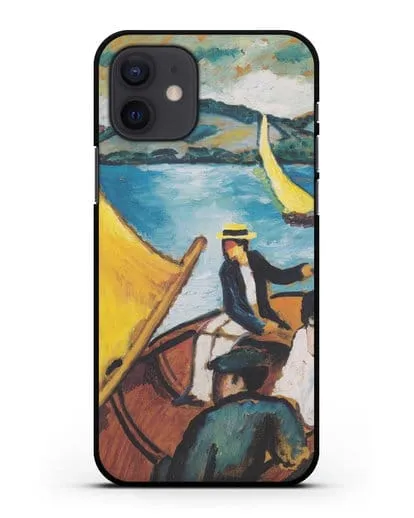 Чехол Парусная лодка на Тегернзее (Маке Август) силиконовый для iPhone 12