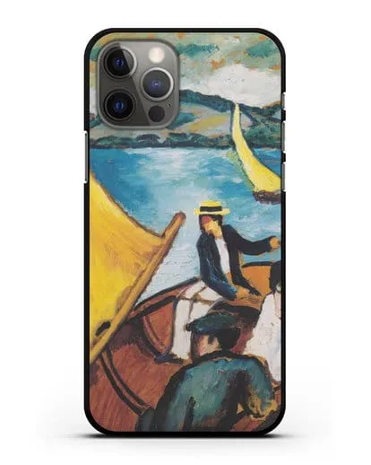 Чехол Парусная лодка на Тегернзее (Маке Август) силиконовый для iPhone 12 Pro