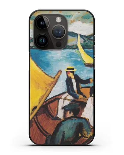 Чехол Парусная лодка на Тегернзее (Маке Август) силиконовый для iPhone 14 Pro