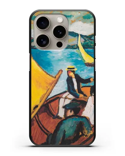 Чехол Парусная лодка на Тегернзее (Маке Август) силиконовый для iPhone 15 Pro