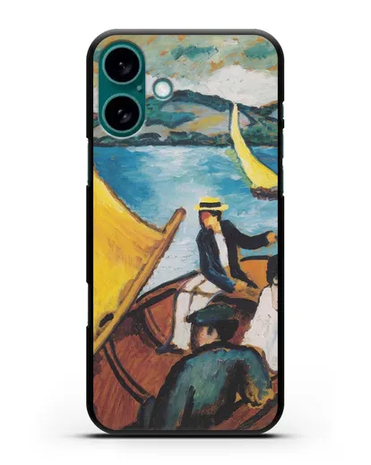 Чехол Парусная лодка на Тегернзее (Маке Август) силиконовый для iPhone 16 Plus