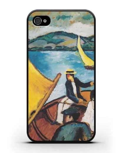Чехол Парусная лодка на Тегернзее (Маке Август) силиконовый для iPhone 4/4s