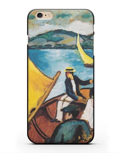 Чехол Парусная лодка на Тегернзее (Маке Август) силиконовый для iPhone 6 Plus