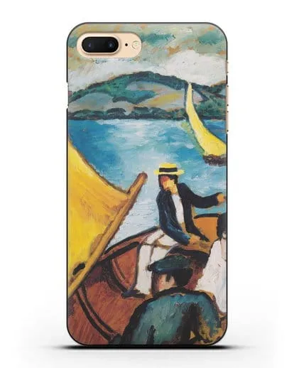 Чехол Парусная лодка на Тегернзее (Маке Август) силиконовый для iPhone 7 Plus