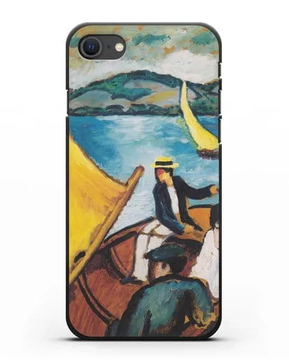 Чехол Парусная лодка на Тегернзее (Маке Август) силиконовый для iPhone SE 2020