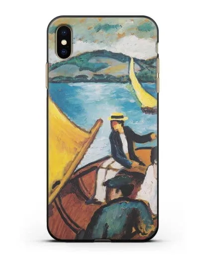 Чехол Парусная лодка на Тегернзее (Маке Август) силиконовый для iPhone XS Max