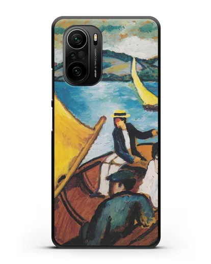 Чехол Парусная лодка на Тегернзее (Маке Август) силиконовый для Xiaomi Poco F3 Pro