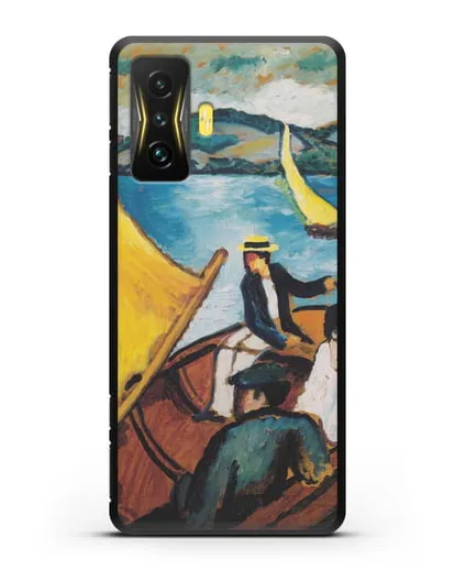 Чехол Парусная лодка на Тегернзее (Маке Август) силиконовый для Xiaomi Poco F4 GT