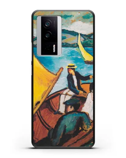 Чехол Парусная лодка на Тегернзее (Маке Август) силиконовый для Xiaomi Poco F5 Pro