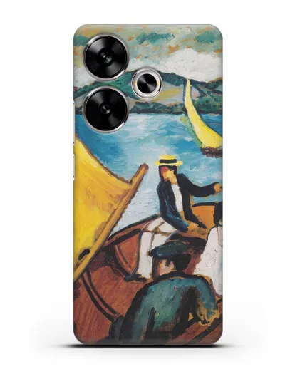 Чехол Парусная лодка на Тегернзее (Маке Август) силиконовый для Xiaomi Poco F6