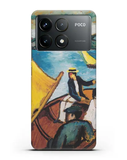 Чехол Парусная лодка на Тегернзее (Маке Август) силиконовый для Xiaomi Poco F6 Pro