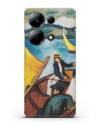 Чехол Парусная лодка на Тегернзее (Маке Август) силиконовый для Xiaomi Poco M6 Pro