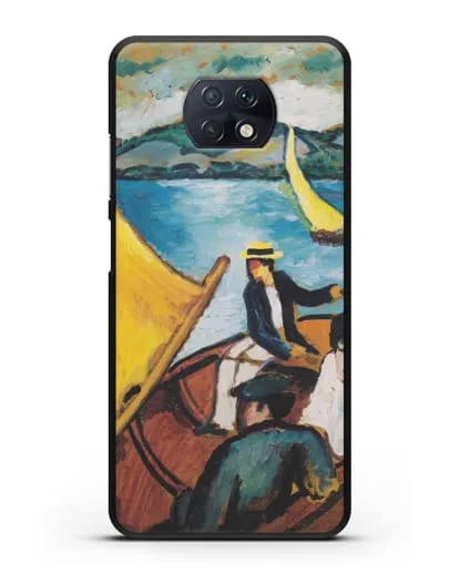 Чехол Парусная лодка на Тегернзее (Маке Август) силиконовый для Xiaomi Redmi Note 9T