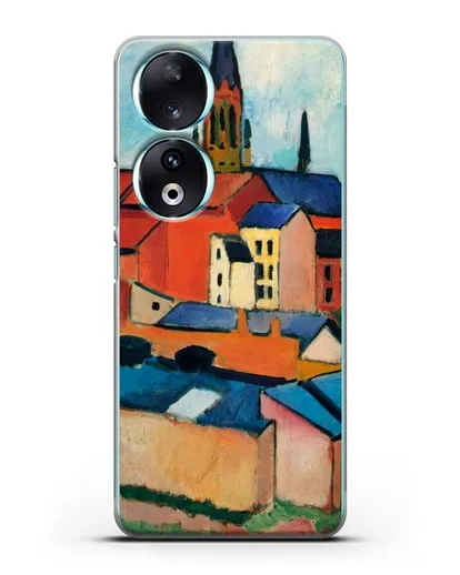 Чехол Церковь Святой Марии с домами и дымоходом (Маке Август) силиконовый для Honor 90