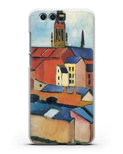 Чехол Церковь Святой Марии с домами и дымоходом (Маке Август) силиконовый для Honor 9