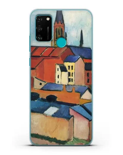 Чехол Церковь Святой Марии с домами и дымоходом (Маке Август) силиконовый для Honor 9A