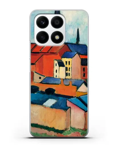 Чехол Церковь Святой Марии с домами и дымоходом (Маке Август) силиконовый для Honor X8a