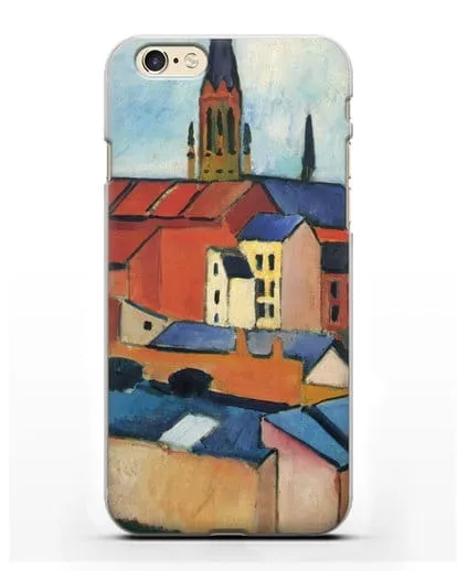 Чехол Церковь Святой Марии с домами и дымоходом (Маке Август) силиконовый для iPhone 6