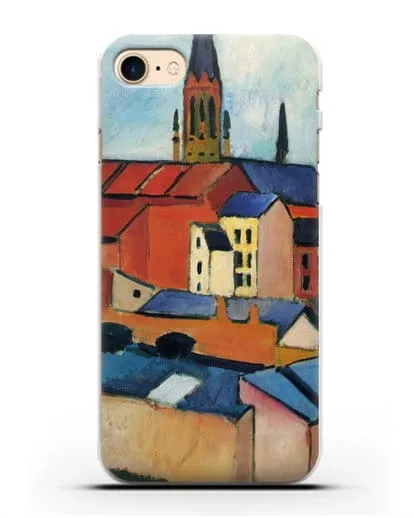 Чехол Церковь Святой Марии с домами и дымоходом (Маке Август) силиконовый для iPhone 7