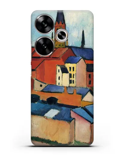 Чехол Церковь Святой Марии с домами и дымоходом (Маке Август) силиконовый для Xiaomi Poco F6