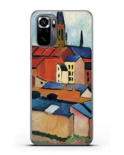 Чехол Церковь Святой Марии с домами и дымоходом (Маке Август) силиконовый для Xiaomi Poco M5s