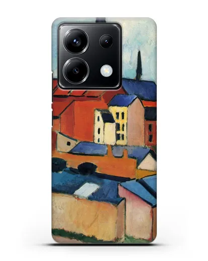 Чехол Церковь Святой Марии с домами и дымоходом (Маке Август) силиконовый для Xiaomi Poco X6