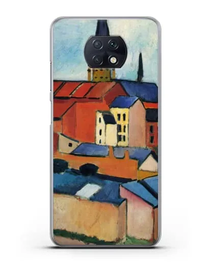 Чехол Церковь Святой Марии с домами и дымоходом (Маке Август) силиконовый для Xiaomi Redmi Note 9T