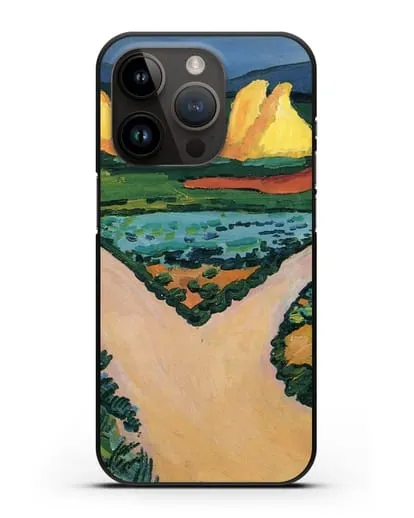 Чехол Овощные поля (Маке Август) силиконовый для iPhone 14 Pro