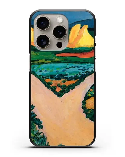 Чехол Овощные поля (Маке Август) силиконовый для iPhone 15 Pro