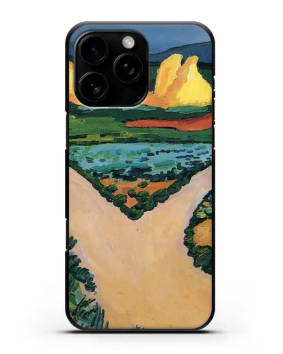 Чехол Овощные поля (Маке Август) силиконовый для iPhone 16 Pro Max