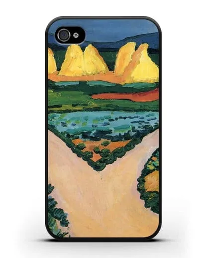 Чехол Овощные поля (Маке Август) силиконовый для iPhone 4/4s