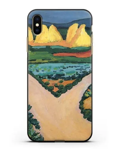 Чехол Овощные поля (Маке Август) силиконовый для iPhone XS Max