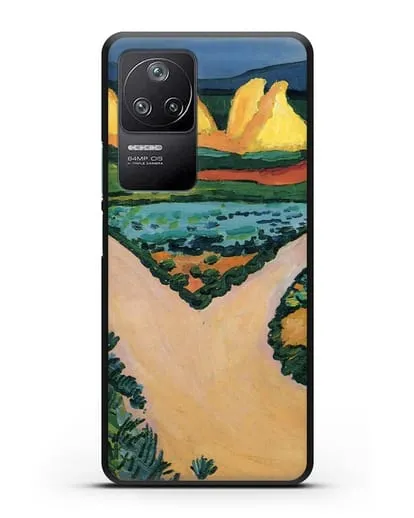 Чехол Овощные поля (Маке Август) силиконовый для Xiaomi Poco F4