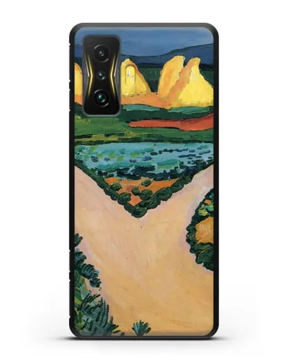 Чехол Овощные поля (Маке Август) силиконовый для Xiaomi Poco F4 GT